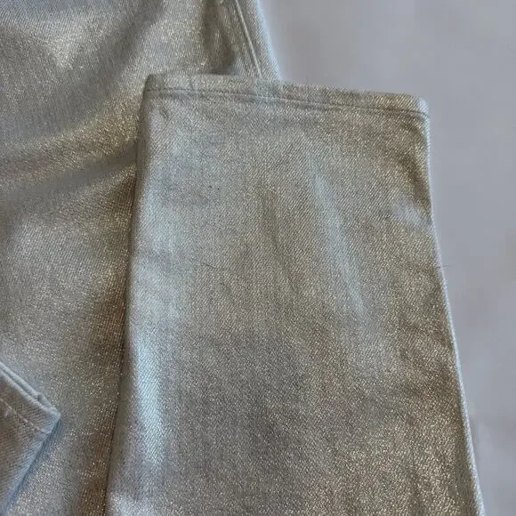 OLD NAVY Women’s High Rise Vintage Slim Silver Shimmer Jeans Size 2 (A0132) NWT - Picture 3 of 10